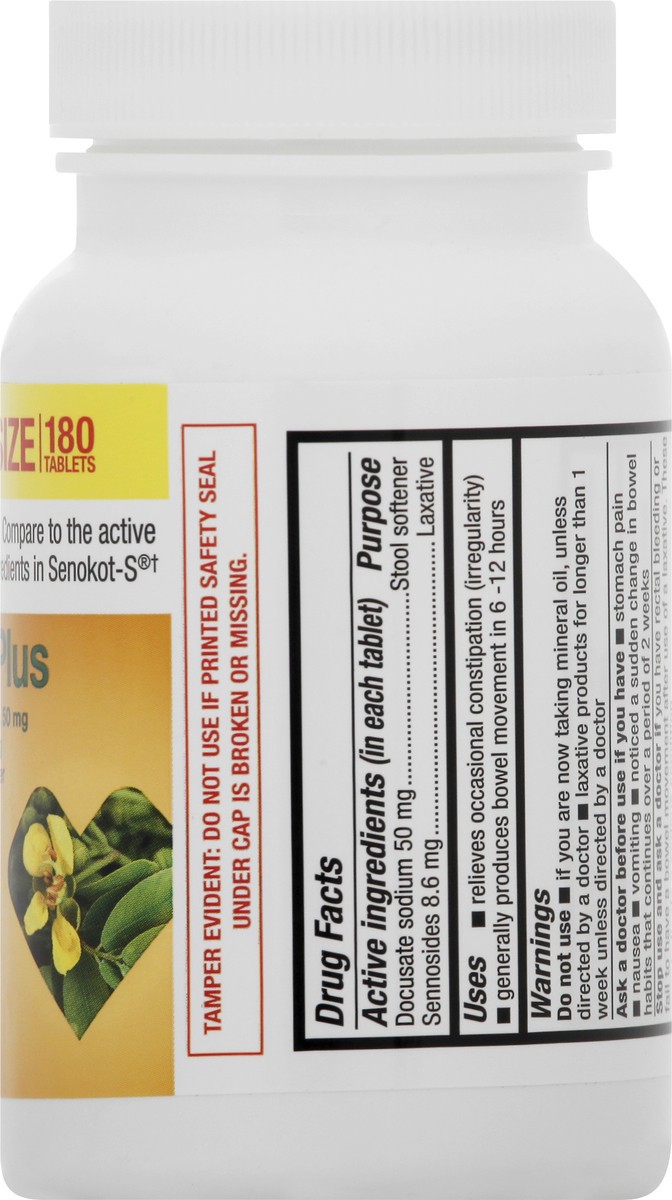 slide 4 of 9, CVS Health Senna Plus Laxative/Stool Softener Tablets, 180 Ct, 180 ct