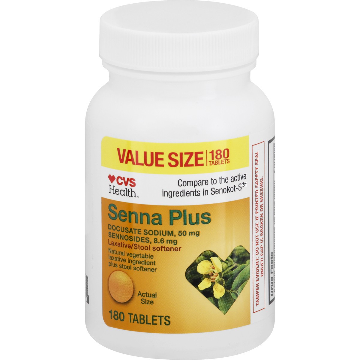 slide 9 of 9, CVS Health Senna Plus Laxative/Stool Softener Tablets, 180 Ct, 180 ct