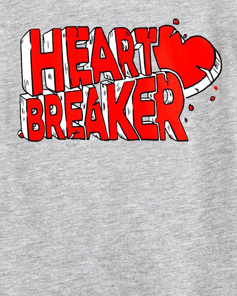 slide 2 of 2, Oshkosh Kid Little Heart Breaker Long-Sleeve Graphic Tee - Gray Gray M, 1 ct
