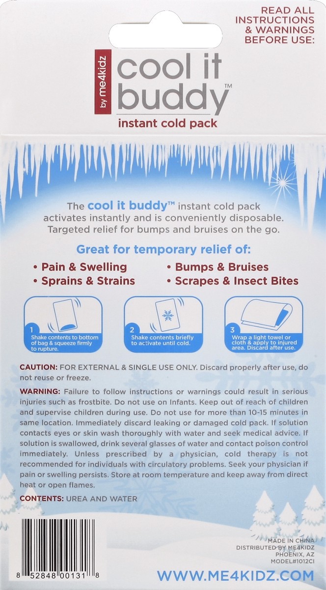 slide 5 of 5, me4kidz Instant Cold Pack 2 ea, 2 ct