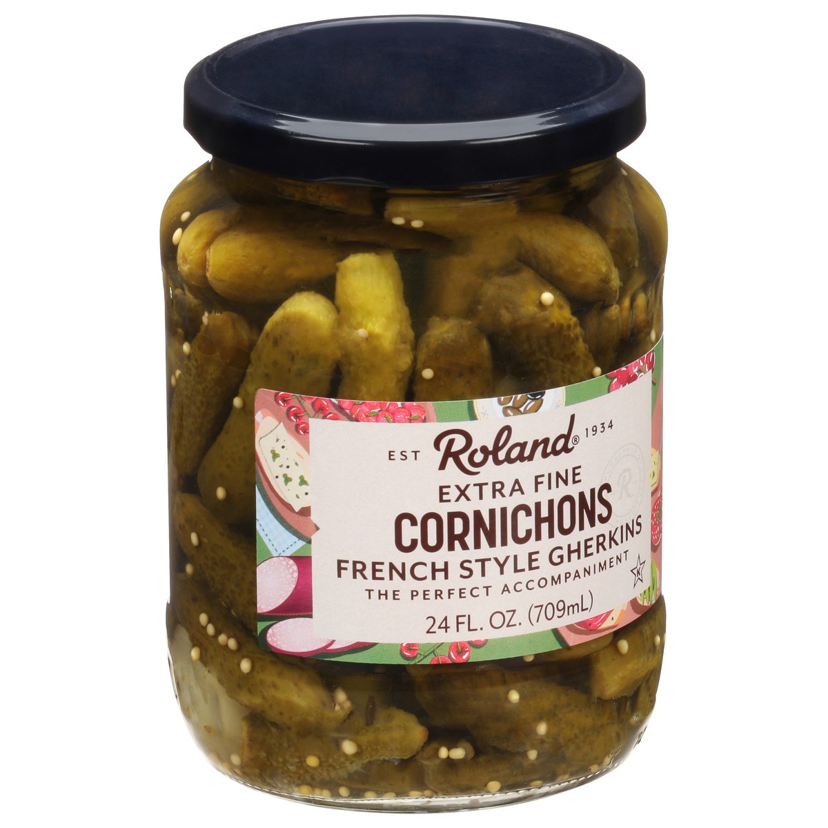 slide 12 of 13, Roland French Style Gherkins Extra Fine Cornichons Pickles 24 fl oz, 24 fl oz