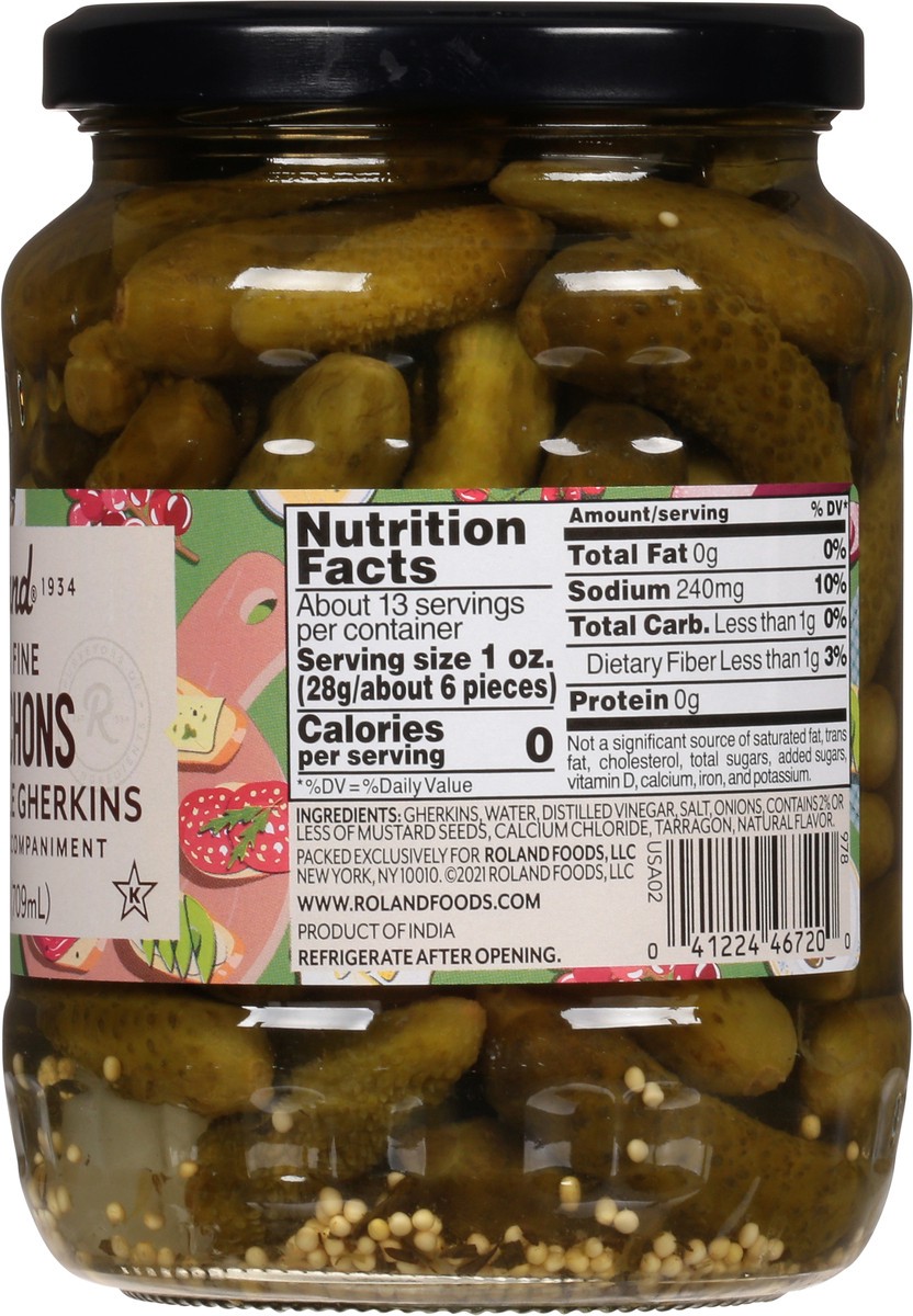 slide 9 of 13, Roland French Style Gherkins Extra Fine Cornichons Pickles 24 fl oz, 24 fl oz