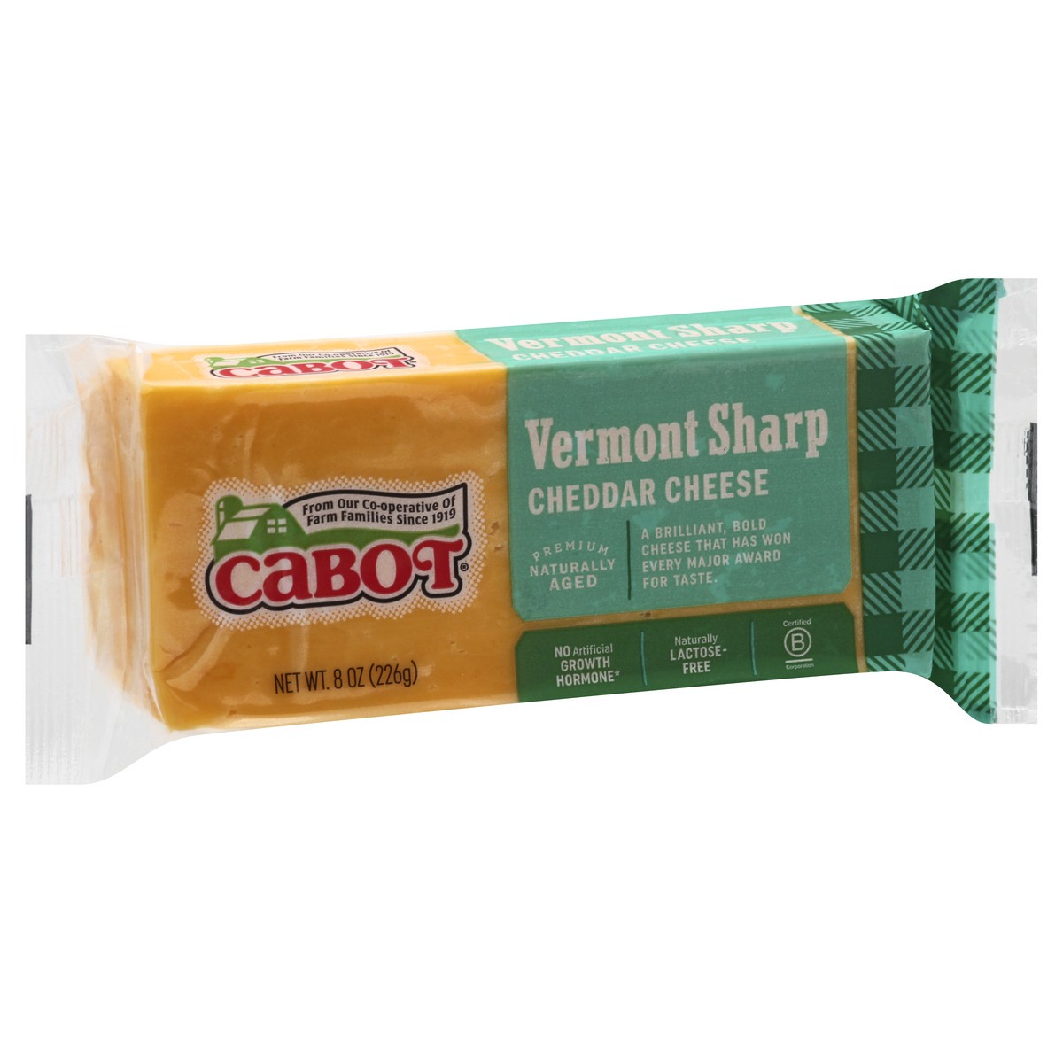 slide 2 of 10, Cabot Creamery Bar Vermont Sharp Yellow Cheddar Cheese 8 oz, 8 oz