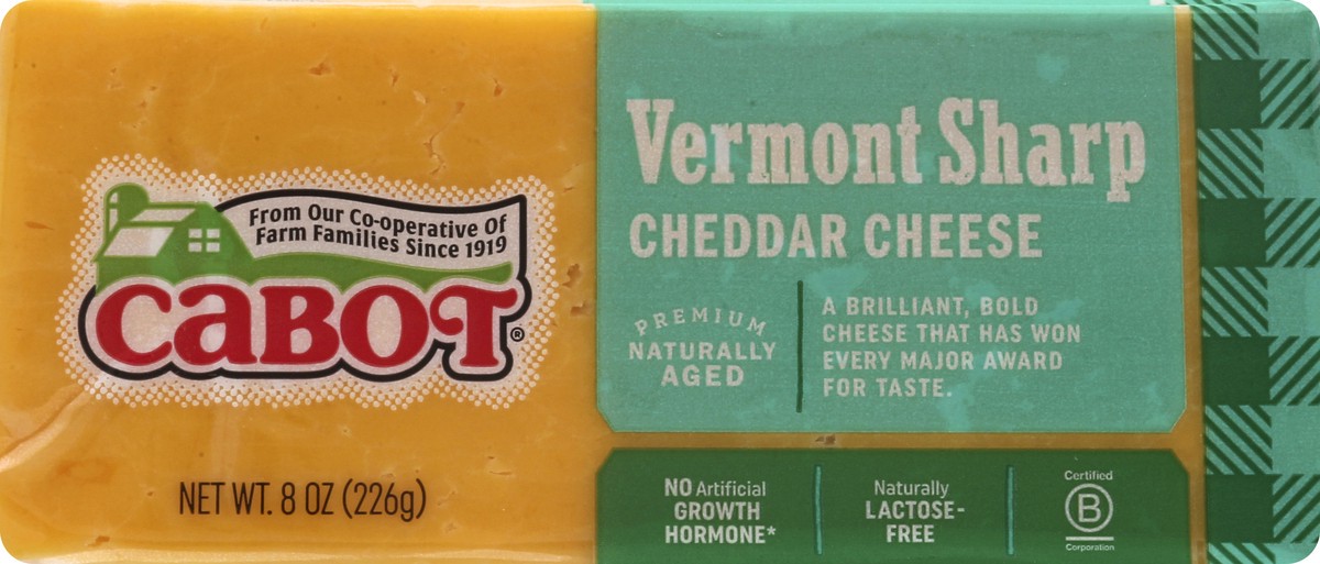 slide 8 of 10, Cabot Creamery Bar Vermont Sharp Yellow Cheddar Cheese 8 oz, 8 oz