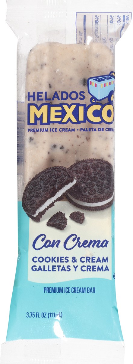 slide 7 of 9, Helados Mexico Premium Cookies & Cream Ice Cream Bar 3.75 fl oz, 3.75 fl oz