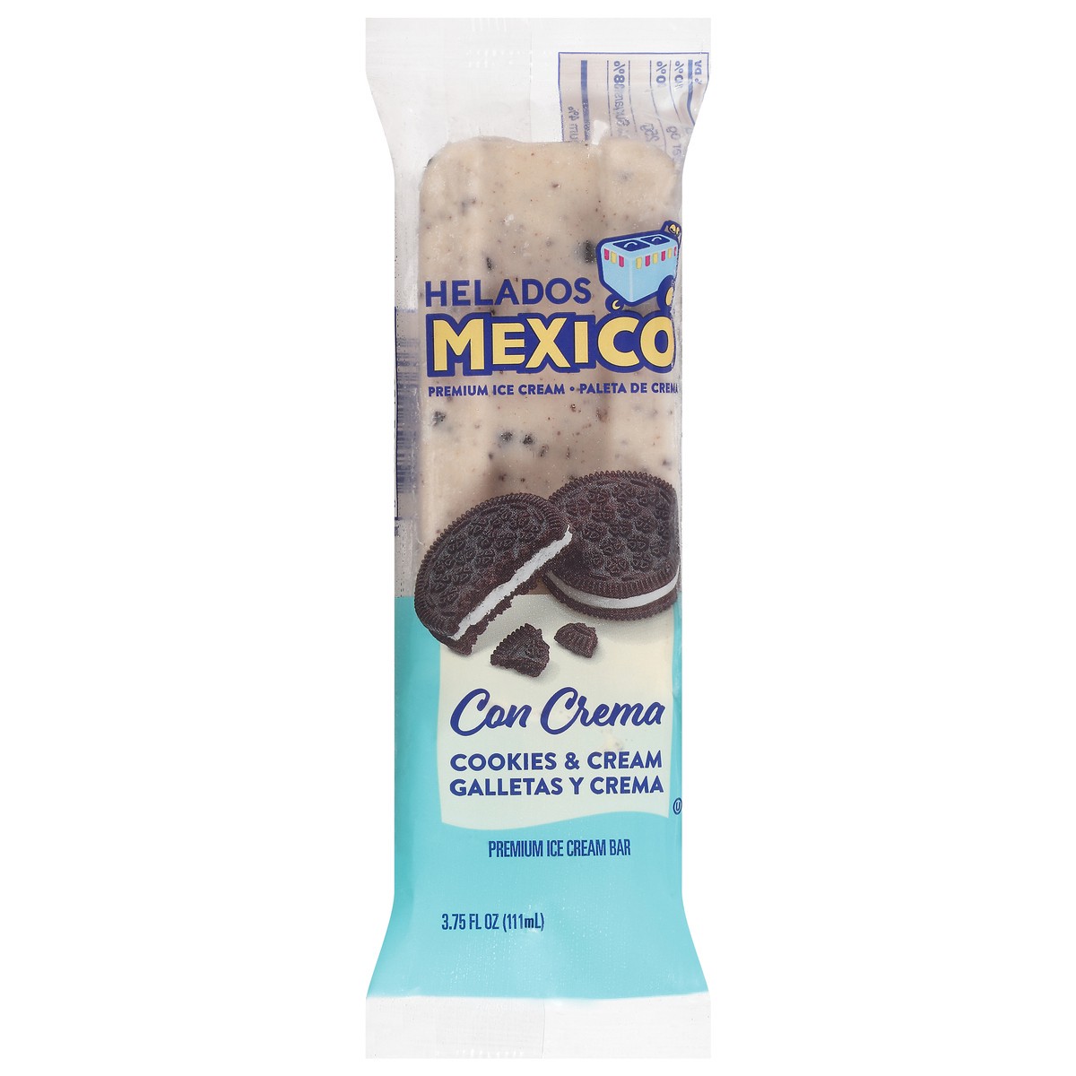 slide 1 of 9, Helados Mexico Premium Cookies & Cream Ice Cream Bar 3.75 fl oz, 3.75 fl oz