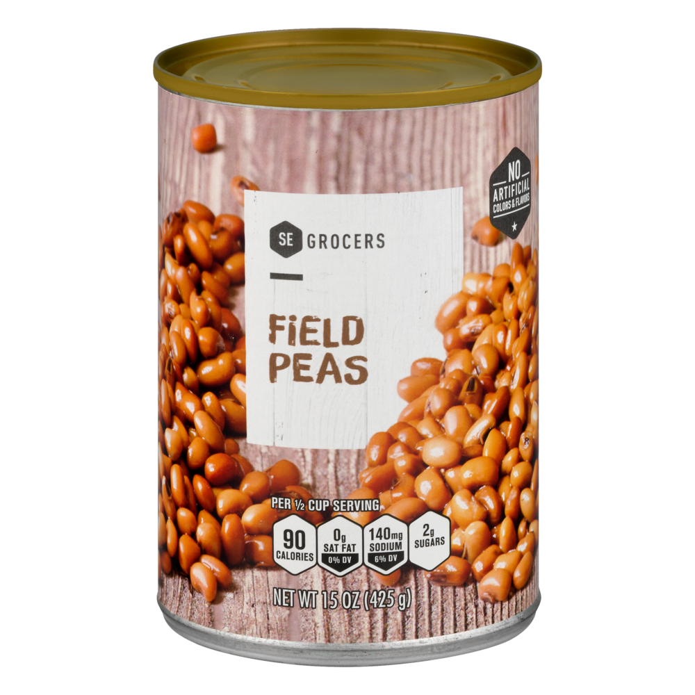 slide 1 of 1, SE Grocers Field Peas, 14 oz