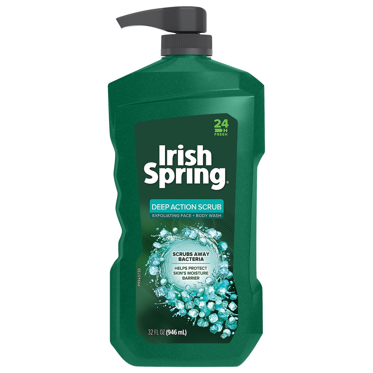 slide 1 of 9, Irish Spring Deep Action Scrub Moisturizing Face + Body Wash, 32 oz