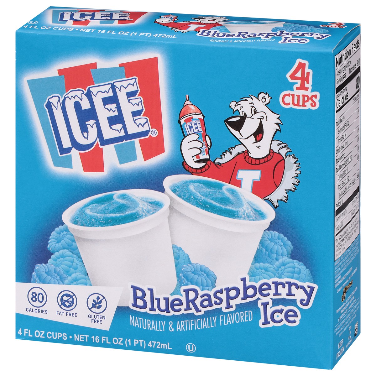 slide 3 of 11, ICEE BlueRaspberry Ice Cups 4 - 4 fl oz Cups, 4 ct