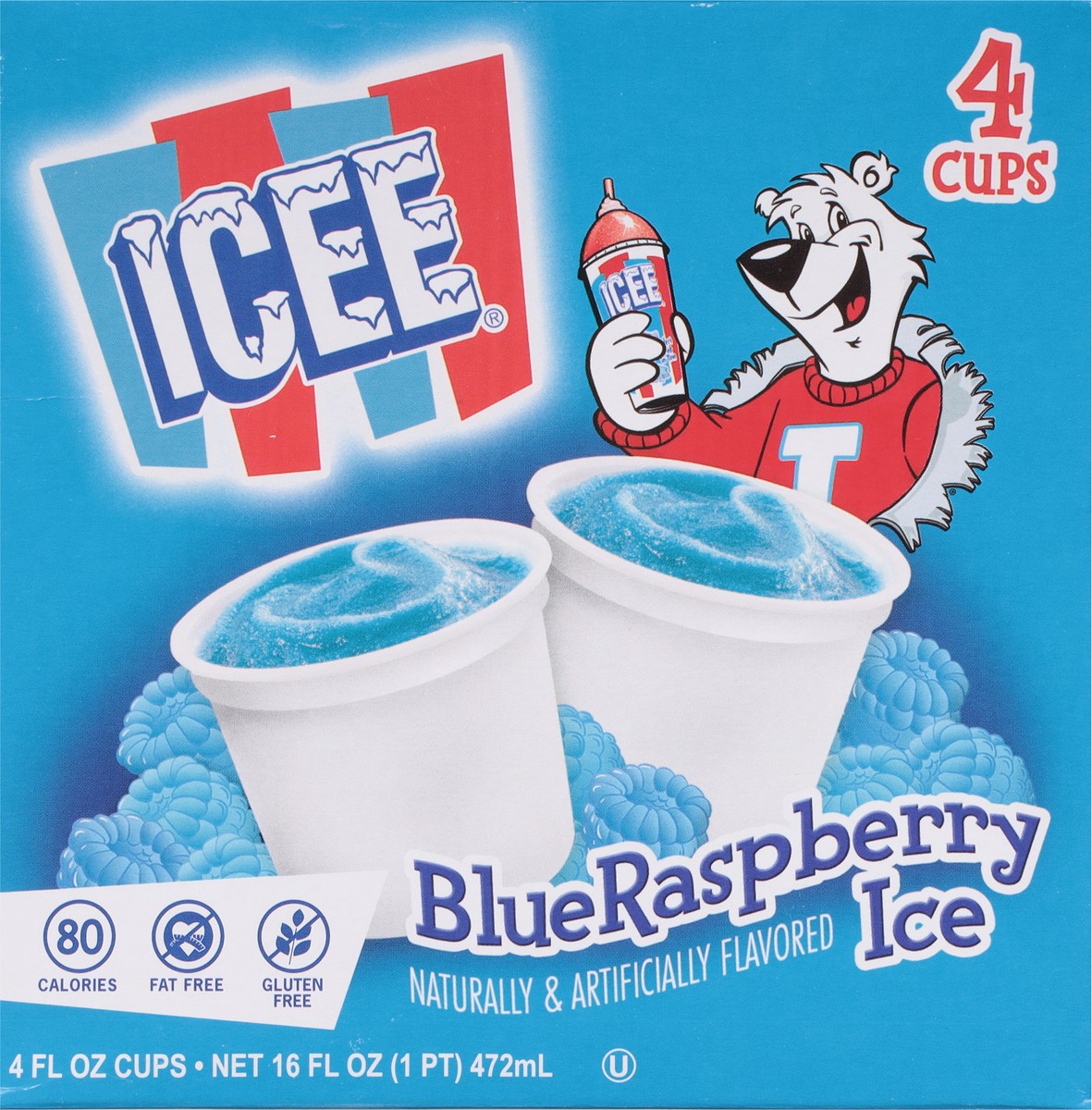slide 9 of 11, ICEE BlueRaspberry Ice Cups 4 - 4 fl oz Cups, 4 ct
