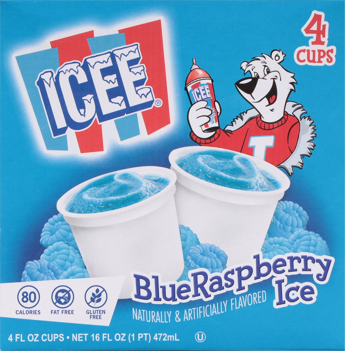 slide 10 of 11, ICEE BlueRaspberry Ice Cups 4 - 4 fl oz Cups, 4 ct