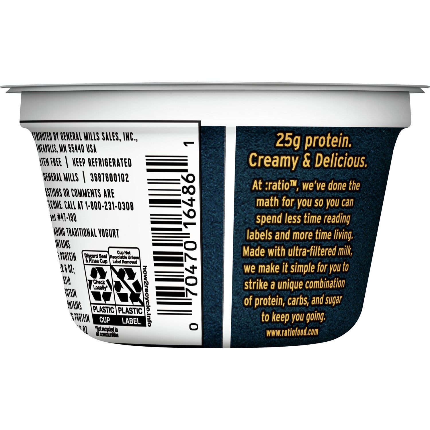 slide 30 of 62, :ratio Yogurt Protein Cultured Dairy Snack, Vanilla, 25g Protein, 5.3 OZ, 5.3 oz