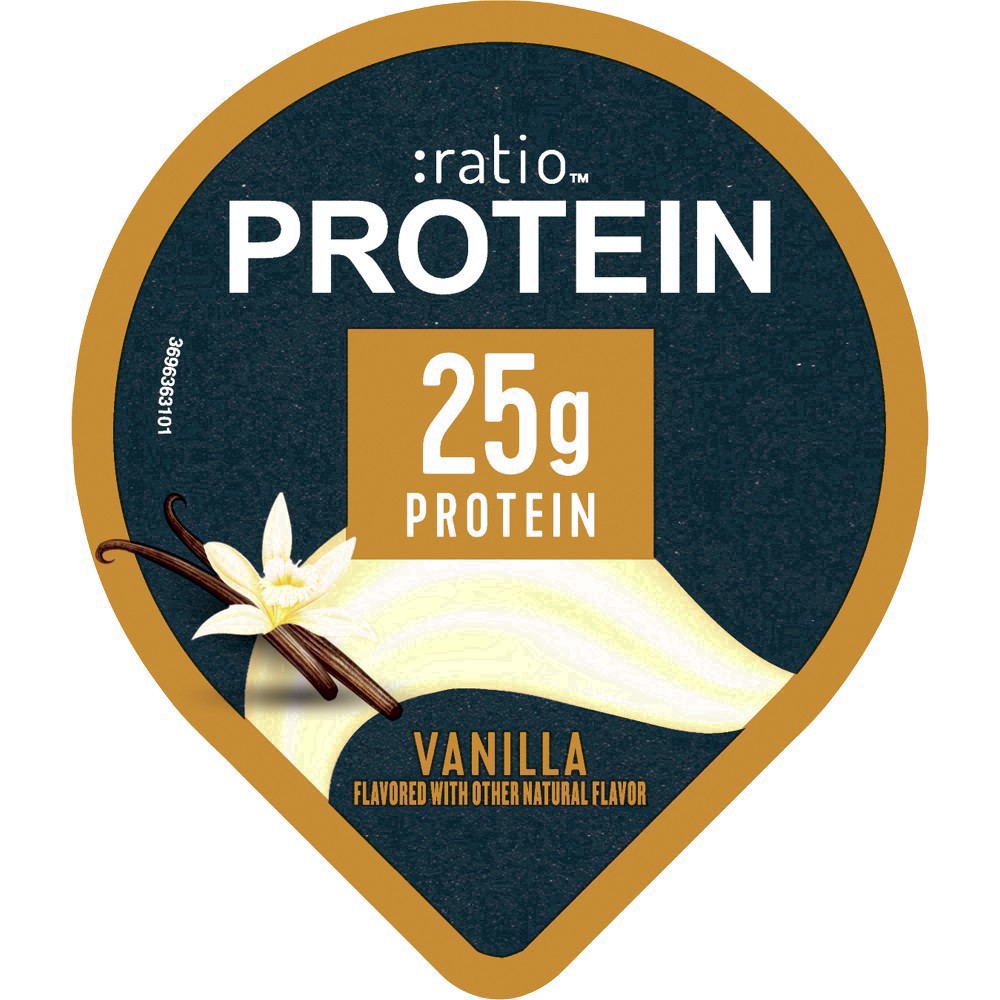 slide 52 of 62, :ratio Yogurt Protein Cultured Dairy Snack, Vanilla, 25g Protein, 5.3 OZ, 5.3 oz