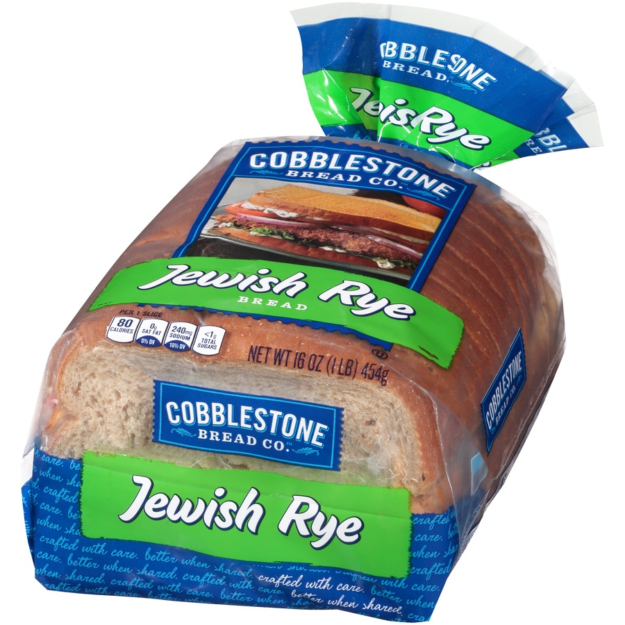 slide 3 of 8, Cobblestone Bread Co Jewish Rye Bread, 16 oz