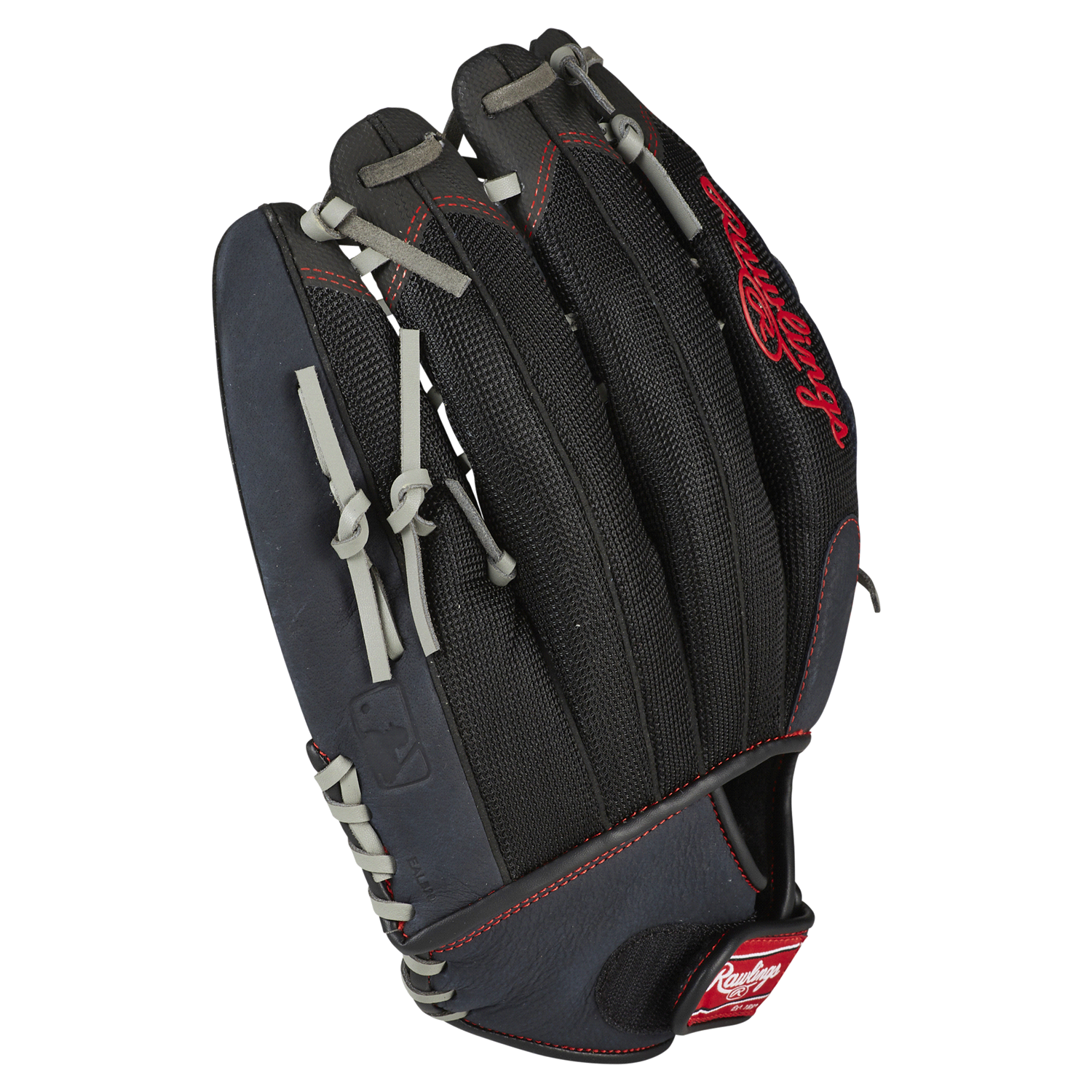 slide 3 of 5, Rawlings Renegade Softball Pattern Glove, RHT, Charcoal, 14'', 14 in