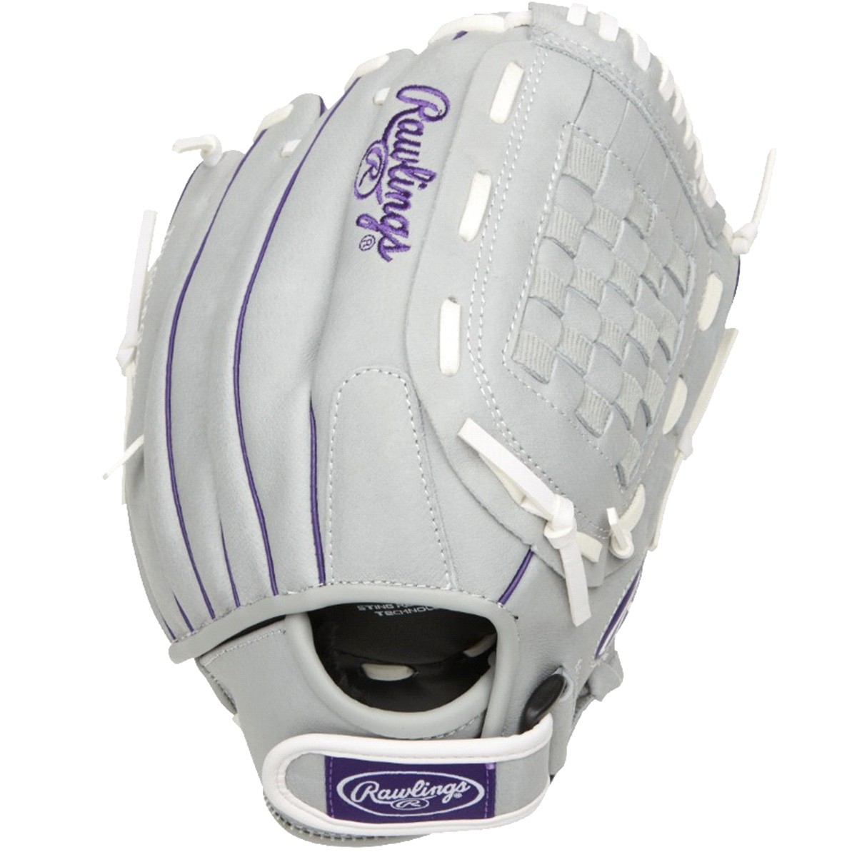 slide 2 of 2, RAWLINGS Sure Catch Youth Softball Glove, 12 inch, Right Hand Throw, 1 set