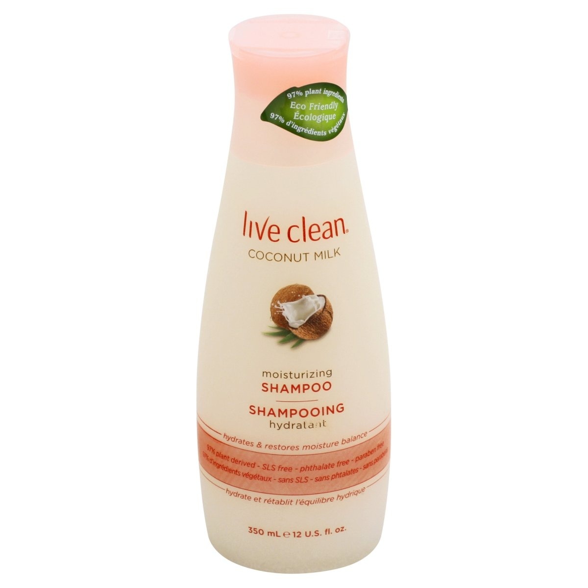 slide 1 of 1, Live Clean Coconut Milk Moisturizing Shampoo, 12 fl oz