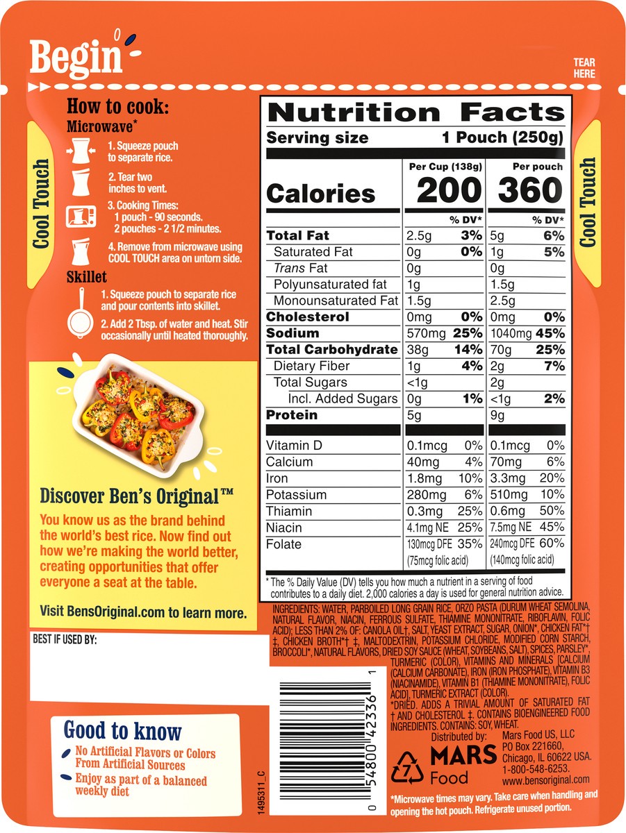 slide 6 of 13, Ben's Original Rice Pilaf with Orzo Pasta, 8.8 oz