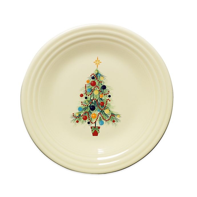 slide 1 of 1, Fiesta Christmas Tree Luncheon Plate, 1 ct