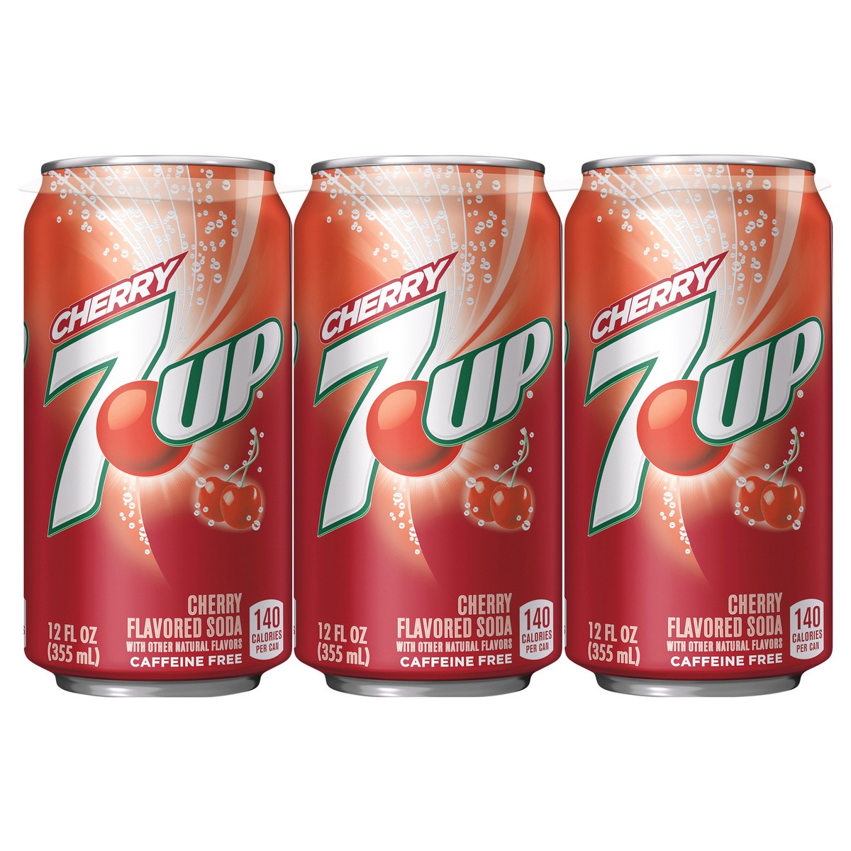 slide 1 of 7, 7UP Cherry Flavored Soda- 6 ct, 6 ct