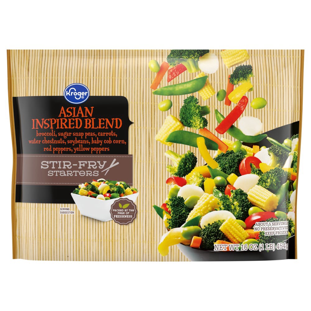 slide 1 of 1, Kroger® Stir-Fry Starters Asian Inspired Blend Frozen Begetables, 16 oz