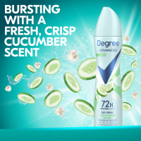 slide 8 of 16, Degree Advanced Antiperspirant Deodorant Cucumber Burst, 3.8 oz