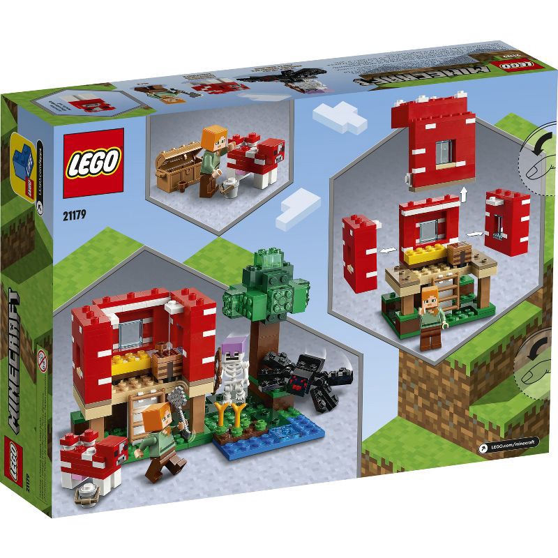 slide 4 of 6, LEGO Minecraft The Mushroom House Toy 21179, 1 ct