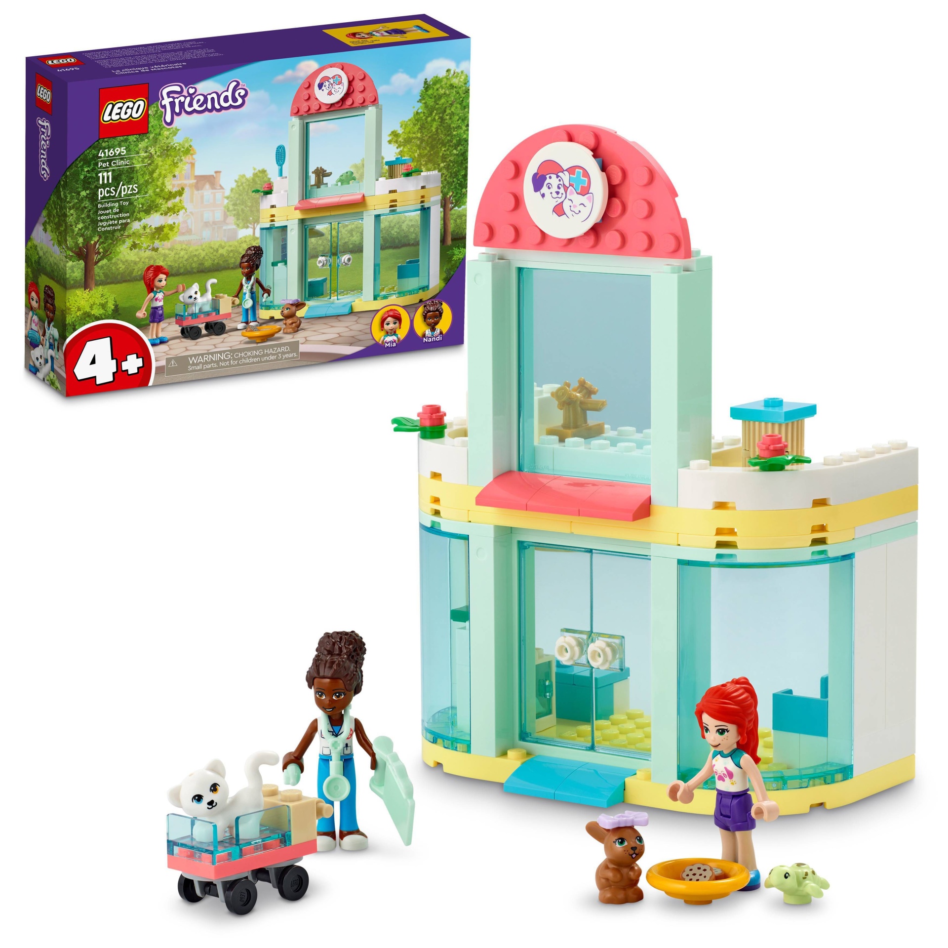 slide 1 of 6, LEGO Friends Pet Clinic 41695 Building Set, 1 ct