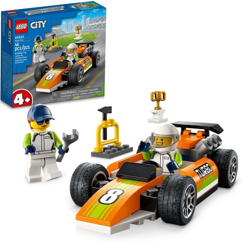 slide 1 of 6, LEGO City Great Vehicles Race Car Toy Building Set 60322, 1 ct