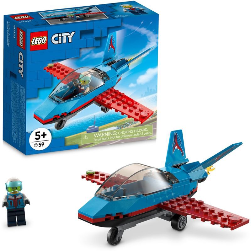 slide 1 of 6, LEGO City Great Vehicles Stunt Plane Toy Building Set 60323, 1 ct