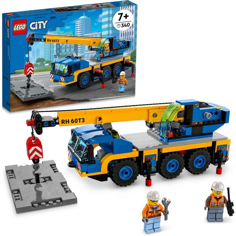 slide 1 of 6, LEGO City Great Vehicles Mobile Crane Truck Toy 60324, 1 ct