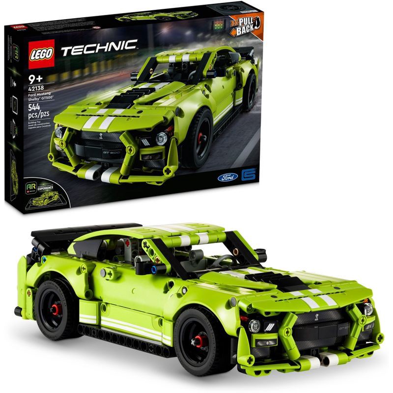 slide 1 of 6, LEGO Technic Ford Mustang Shelby GT500 AR Race Car Toy 42138, 1 ct