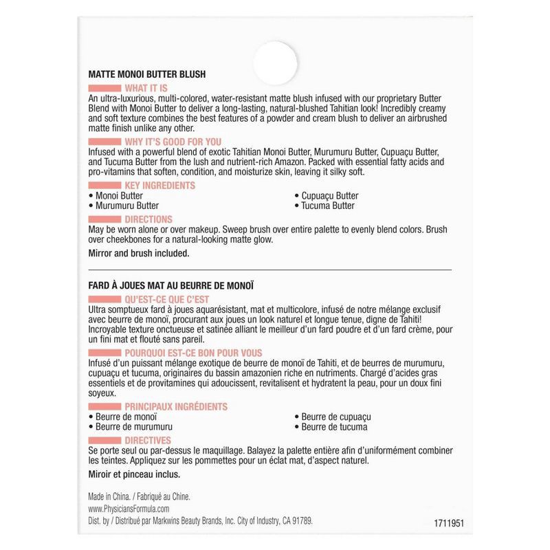 slide 6 of 7, Physicians Formula Murumuru Butter Matte Monoi Blush - Mauvey Mattes - 0.15oz, 0.15 oz