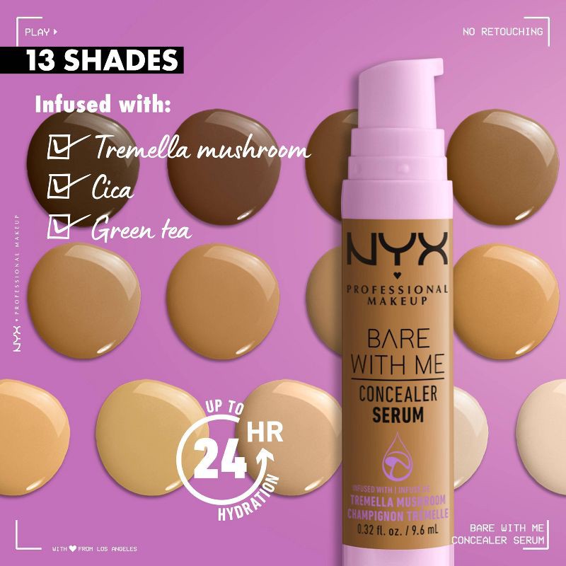 slide 5 of 6, NYX Professional Makeup Bare With Me Serum Concealer - 0.32 fl oz - 02 Light, 0.32 fl oz