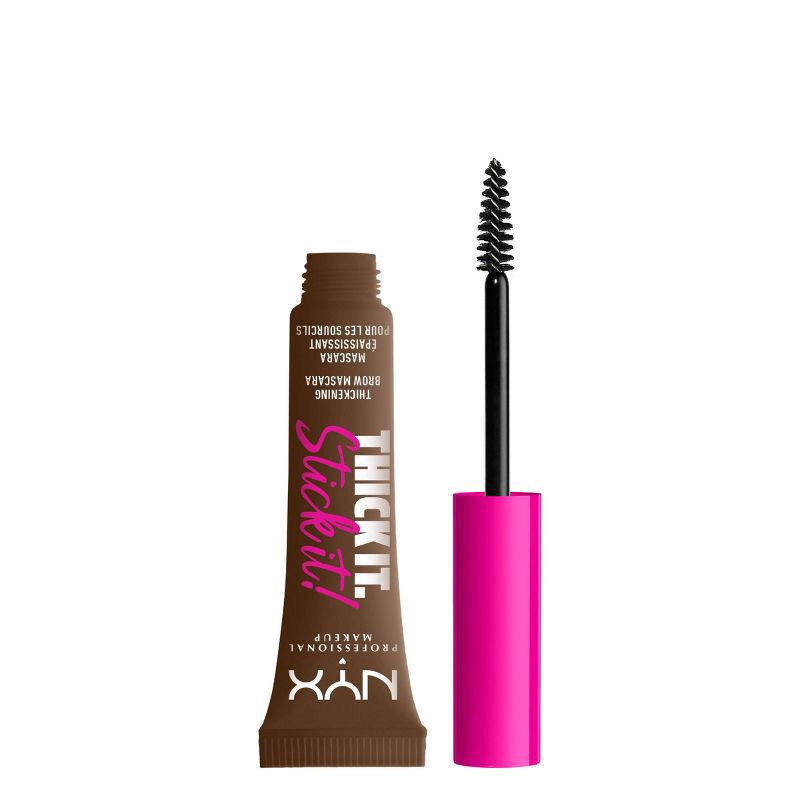 slide 1 of 8, NYX Professional Makeup Thick It Stick It Brow Gel Mascara - Brunette - 0.23 fl oz, 0.23 fl oz