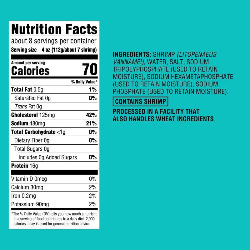 slide 4 of 4, Jumbo Tail-On, Peeled, Deveined Raw Shrimp - Frozen - 26-30ct/lb - 2lbs - Good & Gather™, 26-30 ct; 2 lb