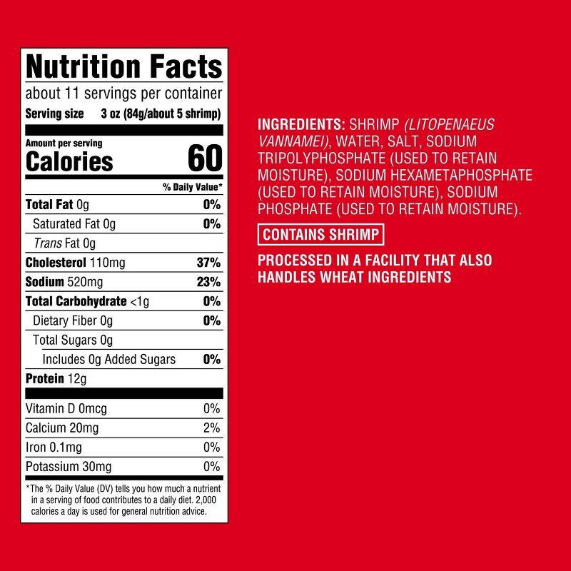 slide 4 of 4, Jumbo Tail-On, Peeled, Deveined Cooked Shrimp - Frozen - 26-30ct/lb - 2lbs - Good & Gather™, 26-30 ct; 2 lb