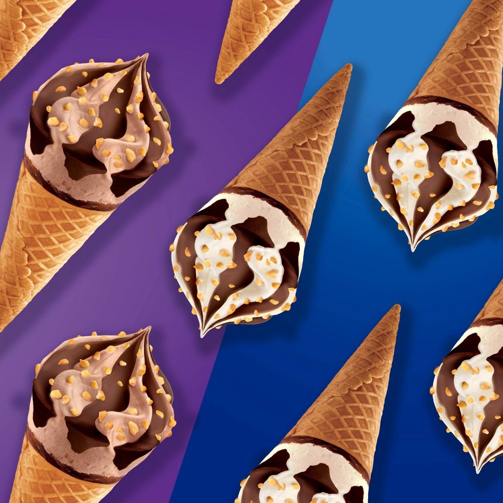 slide 7 of 7, Klondike Cones Classic Chocolate & Nuts For Vanilla Frozen Dairy Dessert Cones, 8 ct; 3.75 fl oz