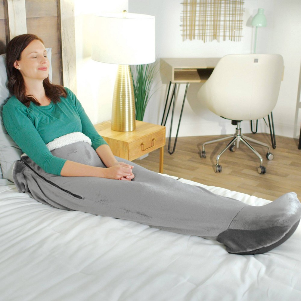 slide 8 of 9, Sharper Image Calming Cozy Massaging Electric Heating Wrap with Sherpa Lining, 1 ct