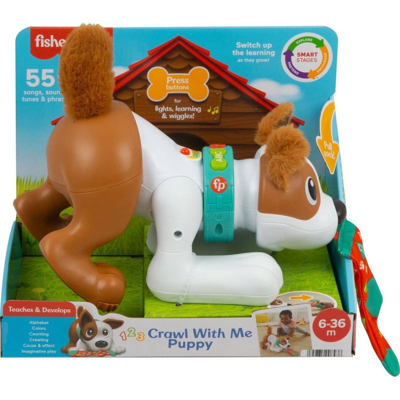 slide 2 of 6, Fisher-Price 1-2-3 Crawl with Me Puppy, 1 ct