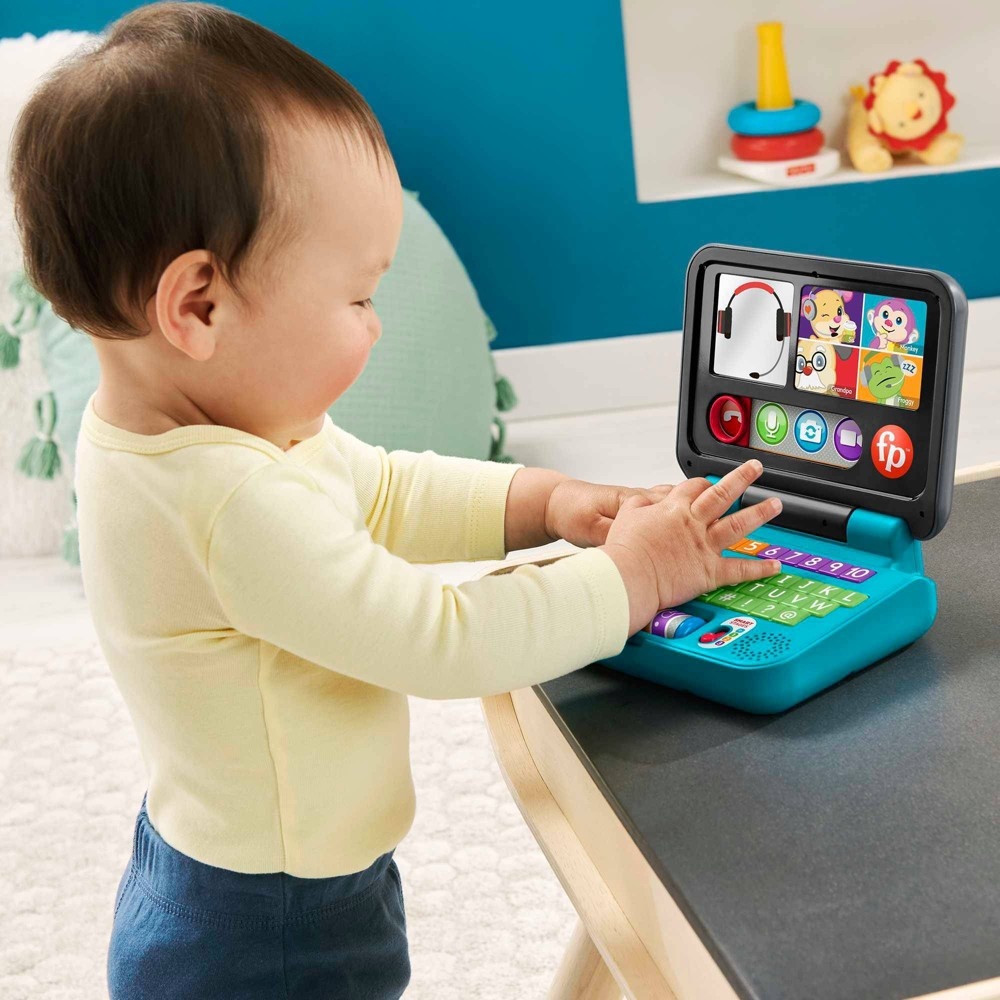 slide 4 of 6, Fisher-Price Laugh & Learn Let's Connect Laptop, 1 ct