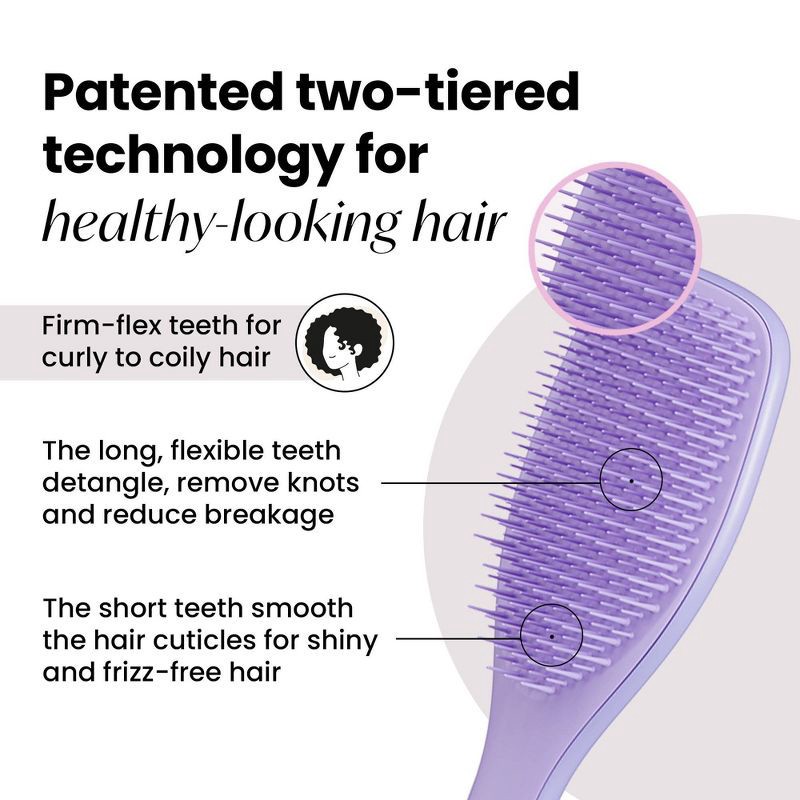 slide 3 of 10, Tangle Teezer Naturally Curly Hair Brush - Purple, 1 ct