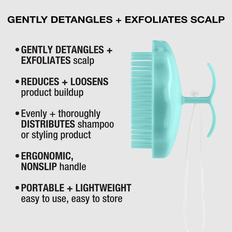 slide 3 of 6, Conair Scalp Detangle & Distribute Hair Brush - Teal, 1 ct