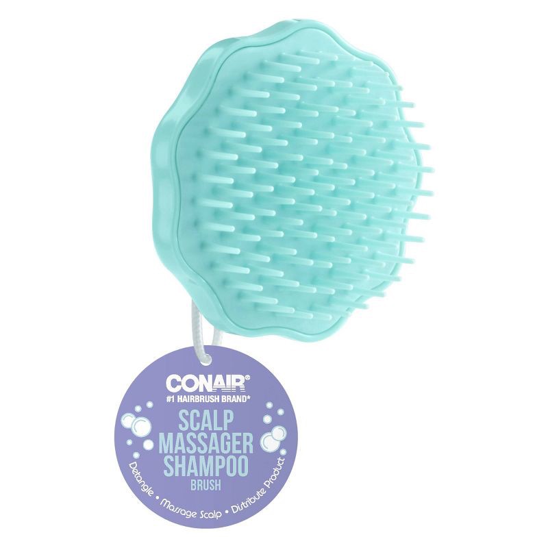 slide 1 of 6, Conair Scalp Detangle & Distribute Hair Brush - Teal, 1 ct