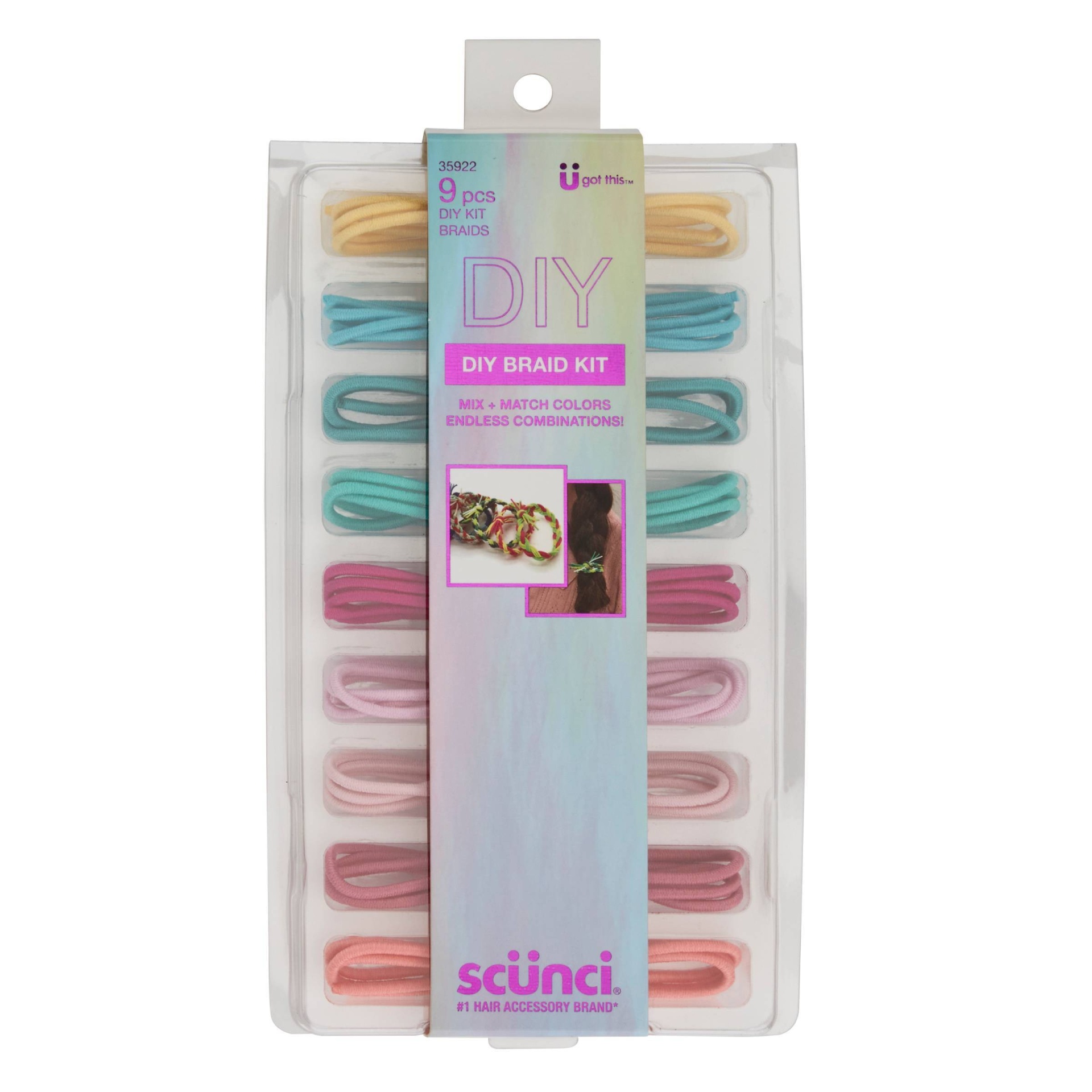 slide 1 of 4, scunci Kids DIY Braid Kit - 9pc, 9 ct