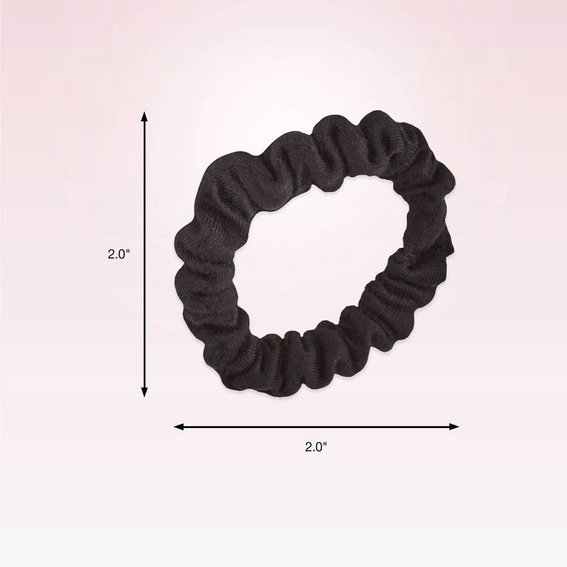 slide 4 of 7, scunci scünci No Damage Knit Scrunchies - Black - All Hair - 8pcs, 8 ct