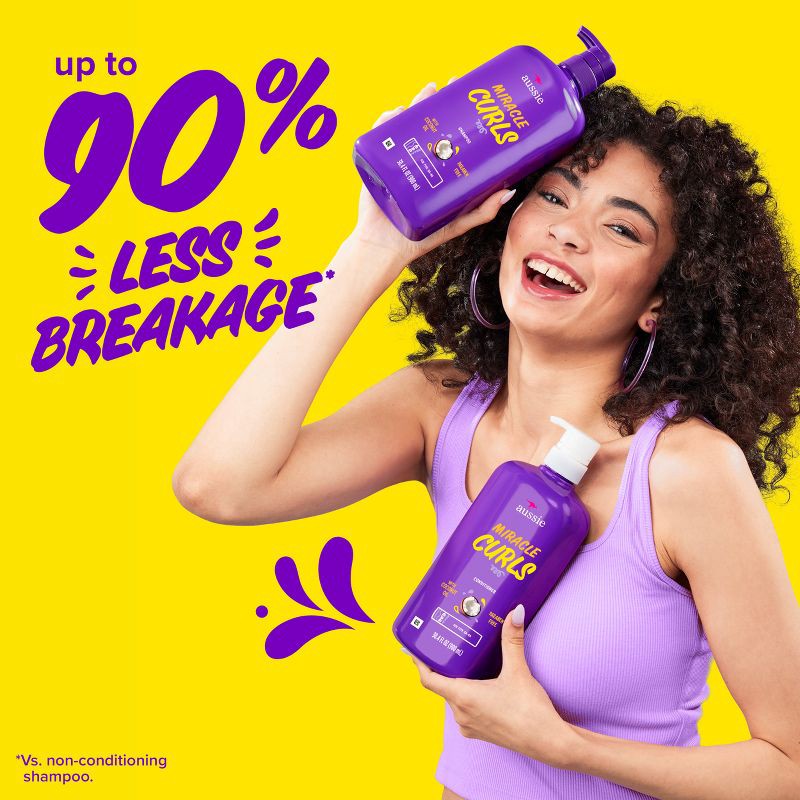 slide 5 of 9, Aussie Miracle Curls with Coconut and Jojoba Oil and Paraben Free Conditioner - 30.4 fl oz, 30.4 fl oz