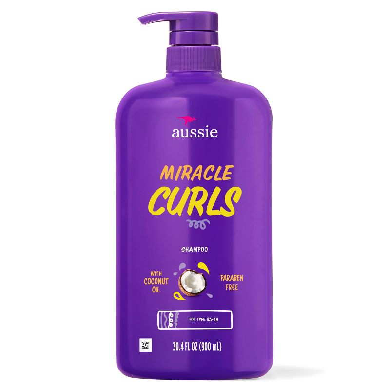 slide 2 of 9, Aussie Miracle Curls with Coconut and Jojoba Oil and Paraben Free Shampoo - 30.4 fl oz, 30.4 fl oz