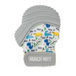 Malarkey Kids Munch Teether Mitt with Wash Travel Bag - Dino