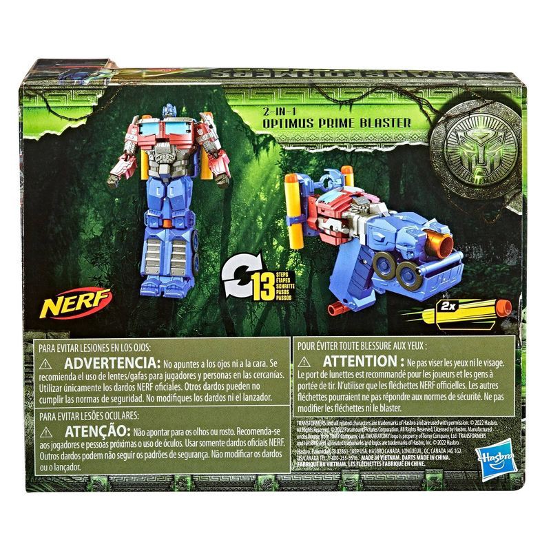 slide 6 of 8, Transformers Rise of the Beasts NERF 2-in-1 Optimus Prime Toy Blaster, 1 ct